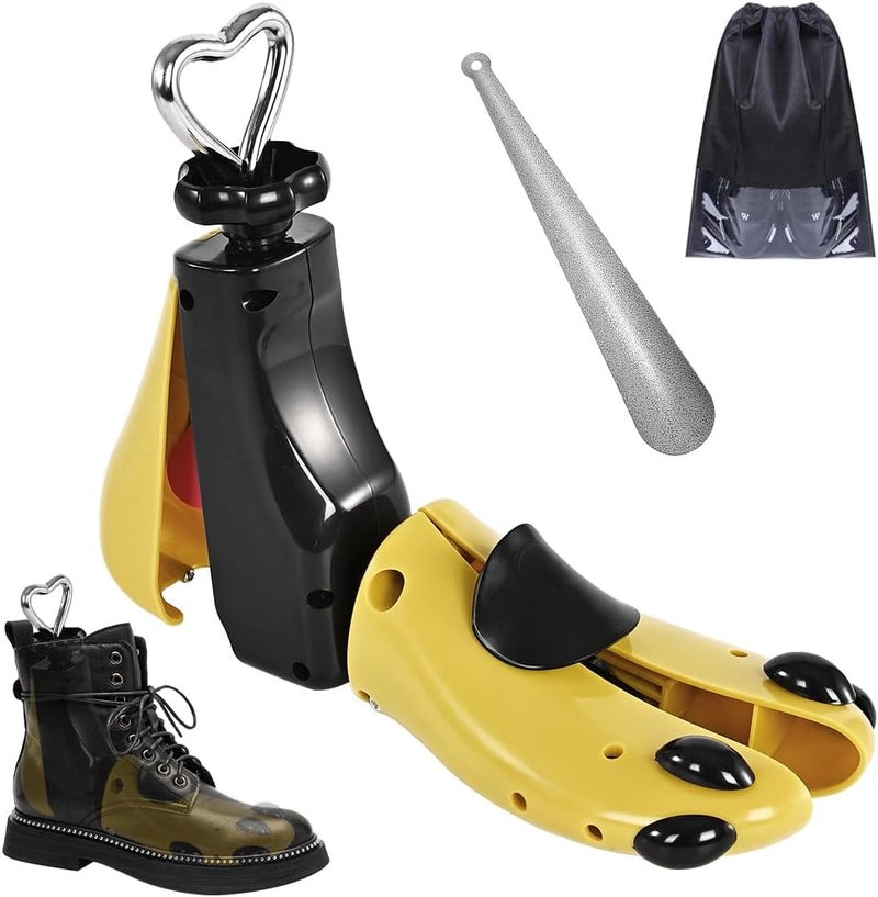 eachway Shoe Stretcher Women Men Professional Boot Stretcher Adjustable Width Length for Wide Feet (L (Wm's 11-14;men's 10-14) Yellow 1pcs, Not a Pair) - Image 1